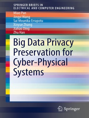 cover image of Big Data Privacy Preservation for Cyber-Physical Systems